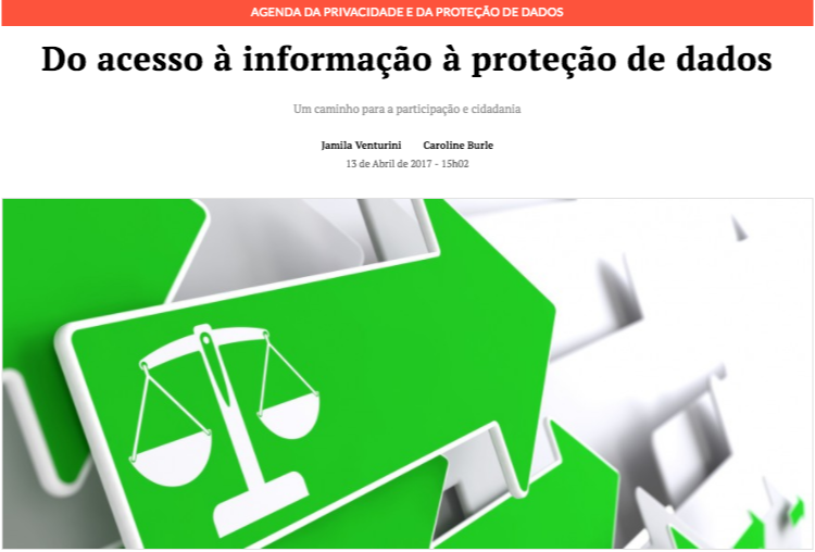 Do acesso à informação à proteção de dados: um caminho para a participação e cidadania